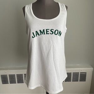 Women’s Jameson logo white cotton tank tops